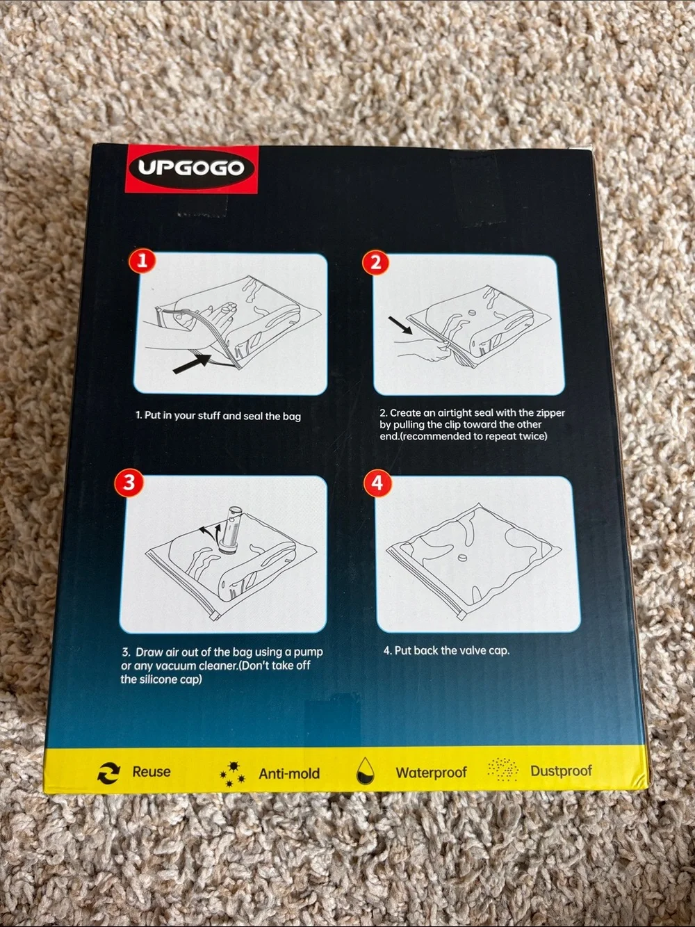UPGOGO Travel Vacuum Storage Bags